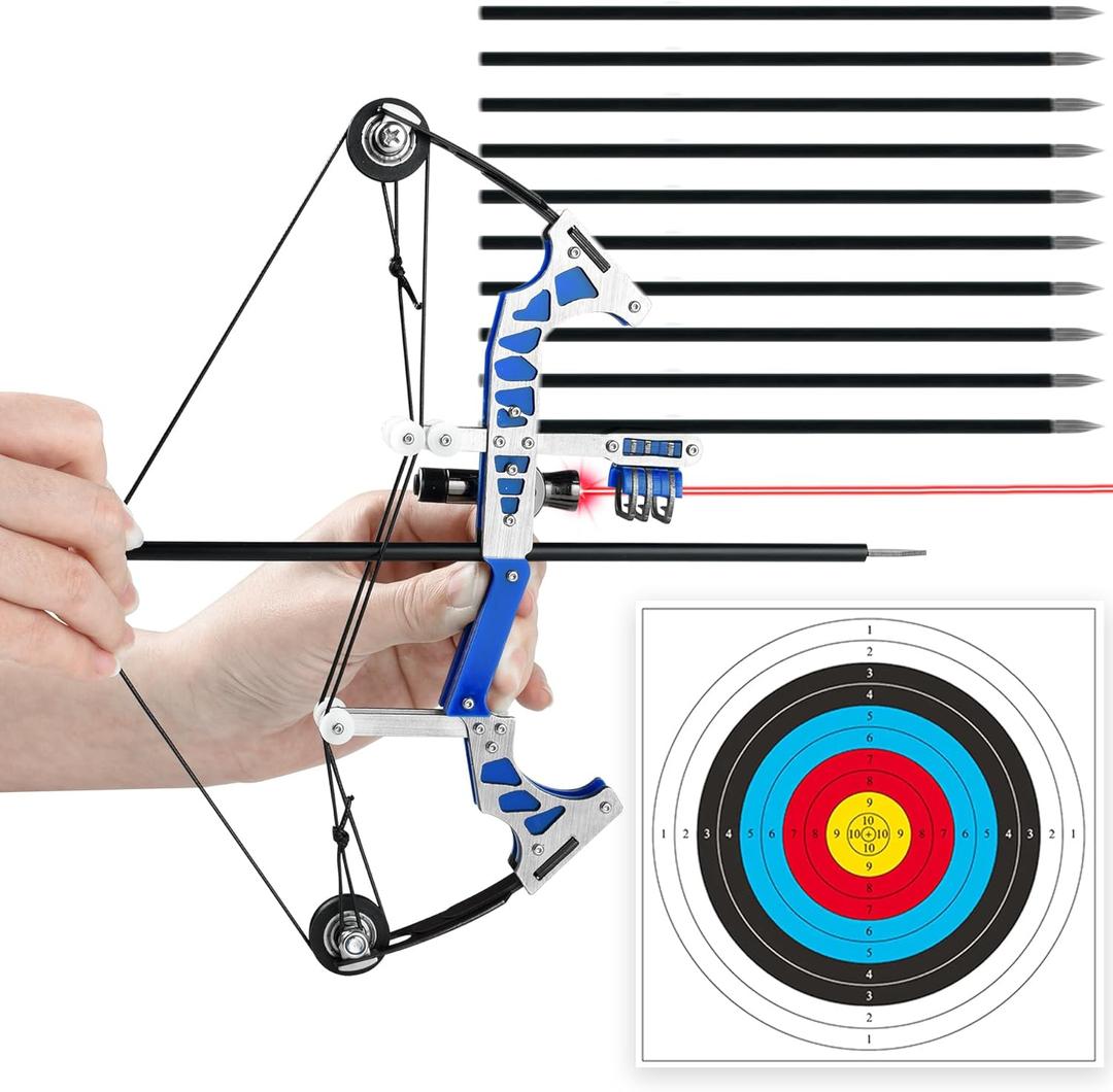 Archery Bow Set Left and Right Hand Compound Bow Hunting Bow Metal Material Catapult RH/LH for Practice Archery