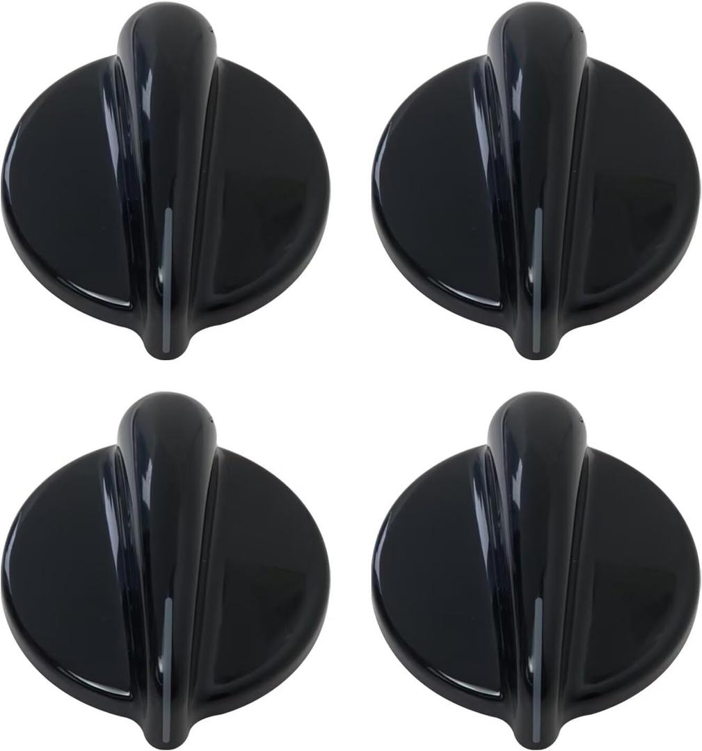 4PCs WB03T10236 Burner Control Knob, Black Gas Range Knobs for GE Range/Stove/Cooktop wb03t10236, ap3883034, 1166373, ps1021811, b00mockg10 by YTXXDEUS