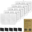 Filter Unit Rect For E VERSWEET MAX Cordless 105fl oz/3L Pet Cat Water Fountain Filter Replacement (Square-5 Filters+5 Sponges)