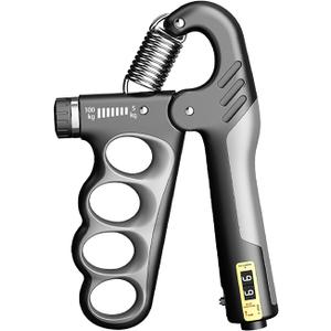 Grip Strength Trainer, Hand Grip Strengthener with Adjustable Resistance 11-220Lbs(5-100KG), Automatic Counter, Ergonomic Design, Forearm Strengthener for Musicians, Athletes and Injury Recovery
