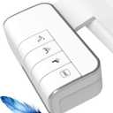 Hibbent Bidet Attachment for Toilet, Non-Electric Dual Nozzle for Frontal & Rear Wash, Adjustable Water Pressure Control, Fresh Water Bidet Toilet Seat, Self Cleaning Water Sprayer, White (Chrome)