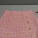 Floerns Women's 2 Piece Outfits Plaid Tweed Blazer Long Sleeve Jacket and Skirt Set M