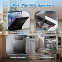 Dishwasher Cleaner Tablets Deodorizer-48 Pack Deep Cleaning Dish Washer Descaler Freshener-Grime Limescale Heavy Duty Grease Odor Smell Remover-for All Dishwashers Lemon Foaming 2 Year Supply