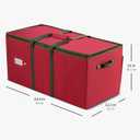 2 x ZOBER Nutcracker Storage Containers - Ornament Christmas Figurine Storage Box - Christmas Village Containers Fits Up to 8 15-Inch Figurines & Xmas Decorations Accessories - Red