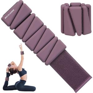 BECOJADDE Ankle Weights Set of 2 (1 lb/2 lb/3 lb Each) Adjustable Wrist Weights for Women Men Wearable Arm Leg Weight for Pilates, Running, Walking, Workout, Yoga