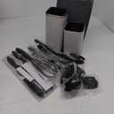 RAXCO Kitchen Utensils Set,18-Piece Cooking Tools and Sharp Knives,Stainless Steel Holder and Cutting Board (Black)