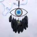 Evil Eye Dream Catchers, Black Dream Catchers for Bedroom Perfect Handmade Hanging Ornament Wall Decor Excellent Evil Eyes Craft Gift