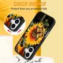 KANGHAR Floral Case for iPhone 17 Case Sunflower Butterfly Anti-Slip Drop Protection with Soft TPU Bumper Shockproof Protective Phone Cover for Women Girls