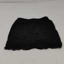 Avanova Women Mesh Bodycon Mini Skirt High Waist Ruched Summer Short Skirt (X-Small, Black)