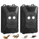 Ultrasonic Rodent Mouse Squirrel Repellent,Plug-in Under Hood Rodent Deterrent for Car Engines,Battery Operated Rat Repellent for Car,Keep Rats Mice Out of Indoor,Replace Mouse Traps (2 Pcs)