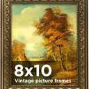 BSRHOME 8x10 Vintage Picture Frames Gold, Antique Picture Frame,Gold Frames for Wall Decor, 1 Pack Ornate Picture Frame