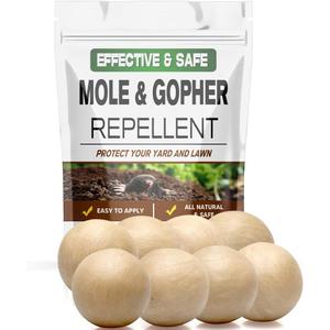 LEBMP Mole Repellent, Gopher Repellent, Groundhogs Repellant Outdoor, Vole Deterrent, Armadillo Repellent for Lawns, Keep Mole Out of Yard, Get Rid of Gophers, Covers Up to 120 Sq Ft-8Pcs