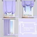 DONREN Light Purple Balloon Shades Room Darkening Kitchen Window Curtain - Adjustable Thermal Insulated Tie Up Curtain Panel for Bathroom (34 W x 45 inches Long,1 Panel) (Lavender)