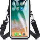 Phone Holder for Running Armband, Cell Phone Purse Small Crossbody Bags for Women Kids, Sports Arm Bag for Men iPhone,Galaxy,Smartphones Carrier Pouch Fit Workout,Exercise,Gym,Hiking,Walking (12-Black with Clear Window&Crossbody Strap)