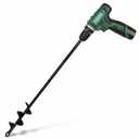Auger Drill Bit for Planting 2"(D) x14.5(L), Garden Ground Earth Spiral Drill Bit with 3/8" Hex Drive, Post Hole Digger & Bulb Planter Tool