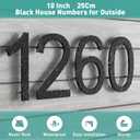 Metal House Numbers 10 Inch Address Numbers for House Number Black Large Modern House Numbers for Outside - Floating Door Numbers for Street Address Numbers 2