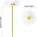 IPOPU Gerbera Daisy Artificial Flowers,20PCS White Daisy Artificial Flowers Fake Daisies for Wedding Party Office Home Decorations(White)