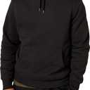 Amazon Essentials Men's Sherpa-Lined Pullover Hoodie (Black)