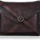 Leather Flapover Crossbody Handbag Purse for Women with Adjustable Strap & Overflap Snap Closure Tote/Bag