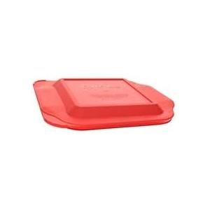 Pyrex 222-PC Red Square Plastic Food Storage Replacement Lid Cover - Made in USA