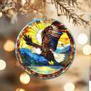 Christmas Ornaments, Dodosky 2.8in Ceramic Bald Eagle Ornament, Xmas Decor, Christmas Tree Ornaments, Xmas Decorations for Tree, Holiday Ornament, Bald Eagle Gifts, Gifts for Women Men