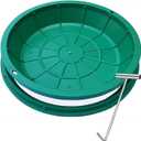 24in Round septic tank lid cover grass Recessed Green Sewage Basin Cover