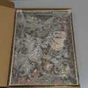 Spsyrine Serving Tray with Handles, Plastic Decorative Tray for Coffee Table, Living Room, Home Decor, Golden Lily