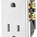 Leviton 15 Amp Decora Tamper-Resistant Duplex Electrical Wall Outlet, T5325-W, White