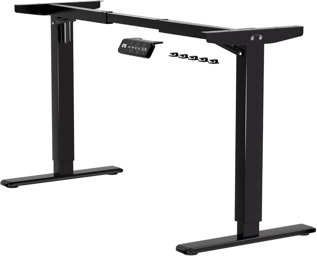 Standing Desk Frame Dual Motor, Electric Adjustable Legs Compatible Desktop Size 39-71, 264 lbs Weight Capacity, Sedentary Reminder Stand Up Desk Frame Workstation, Black Frame Only