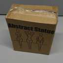 Quoowiit White Thinker Statue Unique Ornament Sculpture, Art Modern Home Decor Accents Bookshelf Decor, Creative Table Decorations for Living Room Desk 3 Piece