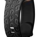 CreateGreat Engraved Bands Compatible with Apple Watch Band 40mm 41mm 38mm 42mm 44mm 45mm 46mm 49mm, Leopard Pattern Soft Silicone Strap Compatible with iWatch Series 10 9 8 7 6 5 4 3 2 1 SE Ultra