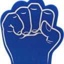 14 Inch Foam Fist Hand Mitt - Red & Blue Foam Finger Hand for Sports Fans, Events, School & Rallies - Lightweight, Reusable Spirit Hands - One Size Fits Most