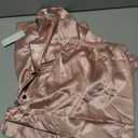 SHEFOTY Silk Pajamas for Women Short Sleeve Sleepwear Soft Button Down Loungewear 2 Piece Satin Pjs Shorts Set Blush Pink, L