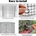 6 Sets of 24'' x 12'' Garden Plant Protectors from Animals with Detachable Covers, Metal Plant Cage Chicken Wire Cloche with Ground Stakes and Nylon Tie, Wire Plant Cage to Keeping Bunny Animals Out