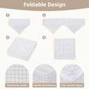 Drawer Organizer Clothes for 4 Pack, Dresser Organizer for Baby Clothes, Underwear, Sock- Foldable Closet Organization and Storage Dividers Bins for Nursery, Bedroom (White)
