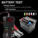 MOTOPOWER MP0514A 12V Digital Car Battery Tester Voltmeter and Charging System Analyzer with LCD Display and LED Indication - Black Rubber Paint