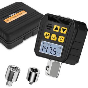 TAGVIT 1/2” Drive Digital Torque Adapter, 7.38147.5 Ftlb/10200 Nm Digital Torque Wrench Converter with 3/8" and 1/4" Adapters for Bicycle Motorcycle Car Repair