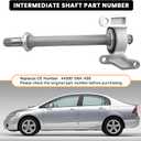 44500-SNA-A00 CV Intermediate Shaft (Manual Transmission) Compatible with Honda CIVIC FA1 2006,2007 2008 2009 2010 2011, Axle Half Shaft Assembly