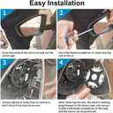 2Pcs Side Mirrors for Tesla Model X 2016-2025 Wide Angle Anti Glare Heat Defogging Blue Lens with Backing Plate
