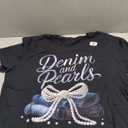 Denim and Pearls for Ladies 2025 Denim with Pearls T-Shirt, Size 2X