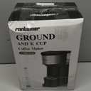 Ranbomer K Cup Coffee Maker, Single Serve coffee machine or Ground Coffee Machine 2 in 1, 6 to 14 Oz Brew Sizes, Mini One Cup Coffee Maker with Self cleaning Function, Fits Travel Mug, Black