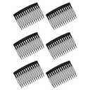 6 Pieces Hair Combs for Women Accessories, 14 Teeth Black Plastic French Side Comb, Decorative Hair Combs Clips for Women Girls Bridal Wedding Veil Fine Hairs