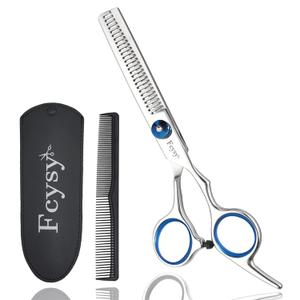 Thinning Shears for Hair Cutting, Fcysy Hair Thinning Scissors Texturizing Shears Layering Scissors with Comb Set Hair Cutting Kit, 6 Inches Hair Sheers Blending Scissor Hair Thinner for Dog Women Men