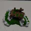 Saim Aquarium Cave Decor, Mossy Hollow Rock Hideout for Betta Fish & Shrimp - Natural Ruins Stone with Hole, Small Fish Hideaway Tank Ornaments