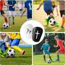 3 x Jesus Mini Anti-Slip Shin Guards - Small, Protective, Tiny Soccer Shin Pads - Miniature Football Gear for Men, Women & Youth (Black, White)