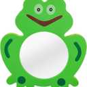Toyvian Baby Bath Mirror Toy 7X7 Inch Unbreakable Foam Mirror for Kids Toddler Shower Bath Time Educational Coordination
