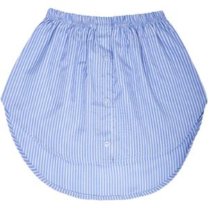 WaJuemy Shirt Extender for Women Layering Fake Top Lower Sweep Shirts Extenders Removable Undershirt Half Slip Layer (Blue)