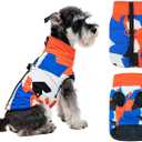 Winter Waterproof Windproof Dog Vest Coat,1 Pack Durable Doggie Winter Coat Warm Puppy Cold Weather Apparel from Small to Large Breed (Orange Camo,XL)