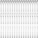Minatee 201 Pcs Thin Silverware Set Stainless Steel Flatware Sets Service for 67 Silver Cutlery Set Serving Utensils Sits Includes Knife Fork Spoon for Kitchen Dinner Table
