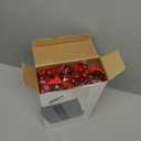 Syhood Valentines Day Decorations Glitter Berry String Garland 6ft Red Lighted Holly Leaves Artificial LED Valentines Garland for Indoor Outdoor Wedding Fireplace Mantel